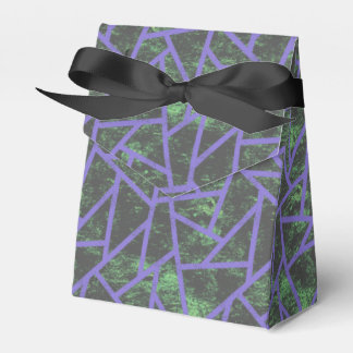 Caixinha De Lembrancinhas Padrão de mosaico violeta e verde