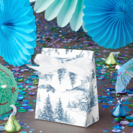 Caixinha De Lembrancinhas Padrão de Natal em Toile Azul