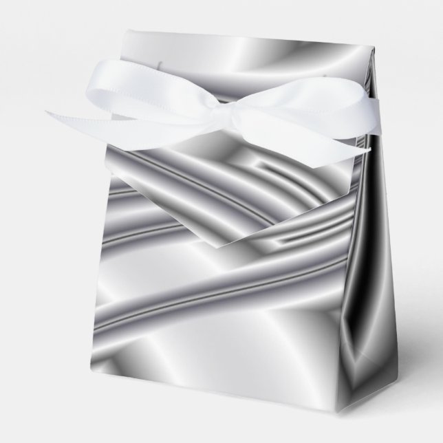 Caixinha De Lembrancinhas Padrão de prata (Frente)