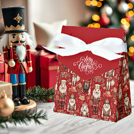 Caixinha De Lembrancinhas Padrão de quebra-nozes vermelho presente de Natal