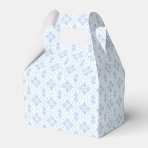 Caixinha De Lembrancinhas Padrão de repetição floral geométrico azul pastel