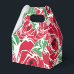 Caixinha De Lembrancinhas Padrão de Rosa Vintage Design Floral Elegante<br><div class="desc">Belo padrão de rosa vintage em tons ricos de vermelho e verde,  perfeito para embalagens de presentes elegantes. Este design floral adiciona um toque romântico e sofisticado,  tornando-o ideal para lembranças de festa,  casamentos,  aniversários ou ocasiões especiais. Um visual atemporal que aprimora qualquer apresentação de presente.</div>