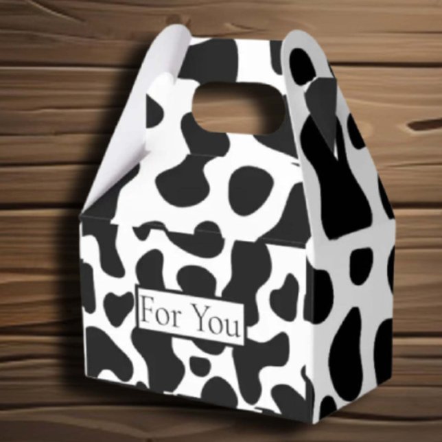 Caixinha De Lembrancinhas Padrão de Vaca de Celebrações (Criador carregado)