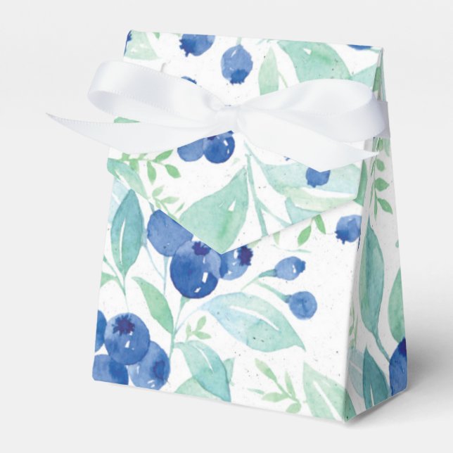 Caixinha De Lembrancinhas Padrão de Verão Rustic Blueberry Berry (Frente)