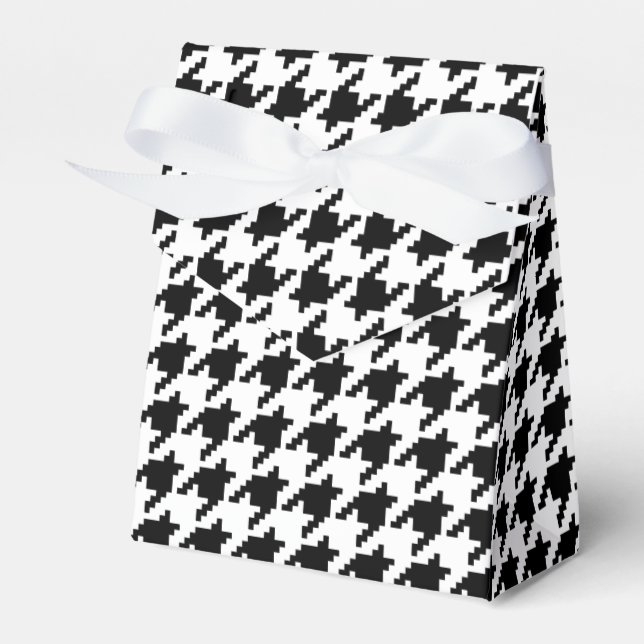 Caixinha De Lembrancinhas Padrão de verificação de houndstooth de pixel de 8 (Frente)