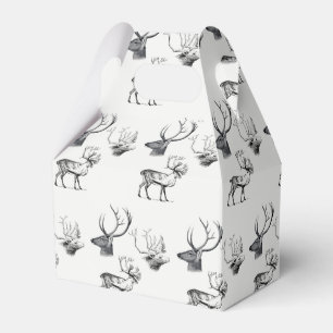 Caixinha De Lembrancinhas Padrão dos Antiguadores da Cabeça dos Veados do Na