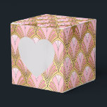 Caixinha De Lembrancinhas Padrão Dourado de arte elegante e rosa de arte<br><div class="desc">Elegante Pinças Douradas Art Deco Vintage Pattern Favor Boxes apresenta um elegante padrão de deco de arte em rosa e ouro. Perfeito para festas,  eventos,  casamentos,  aniversário,  Natal,  Dia de as mães,  Dia de os pais,  feriados e presentes corporativos,  Criado pelo Evco Studio www.zazzle.com/store/evcostudio</div>