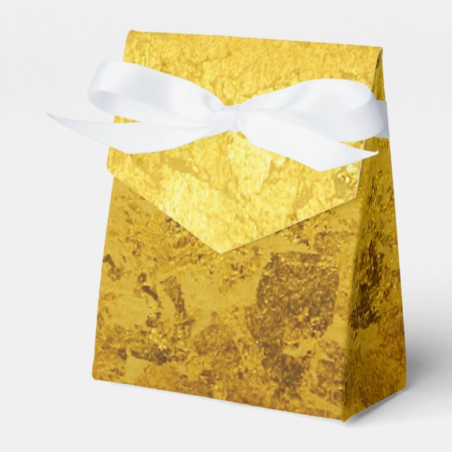 Caixinha De Lembrancinhas Padrão DOURADO PURO/folha dourada (Frente)