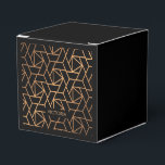 Caixinha De Lembrancinhas Padrão Elegante Preto e Dourado<br><div class="desc">Padrão Elegante Preto e Dourado</div>