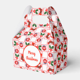 Caixinha De Lembrancinhas Padrão festivo de Natal