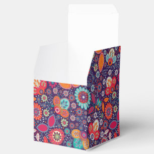 Caixinha De Lembrancinhas Padrão Floral de Natureza da Ilustração Batik Colo