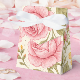 Caixinha De Lembrancinhas Padrão Floral Elegante – Botânica Atemporal