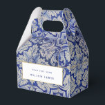 Caixinha De Lembrancinhas Padrão Floral Mediterrâneo Azul e Branco Vintage<br><div class="desc">Azulejos tradicionais pintados à mão do Mediterrâneo. Padrão de perfeição. Arte em azulejos de mosaico azul e branco com folhas florais. O design decorativo perfeito,  presente ideal para qualquer ocasião.</div>