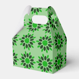 Caixinha De Lembrancinhas Padrão Floral Verde