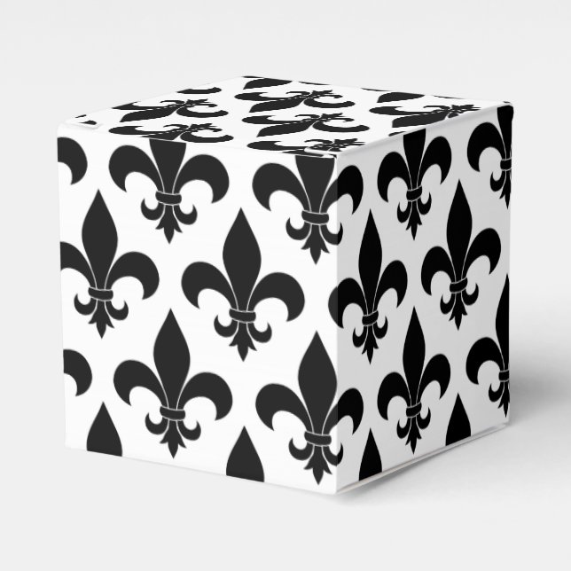Caixinha De Lembrancinhas Padrão Francês Fleur de lis (Frente)