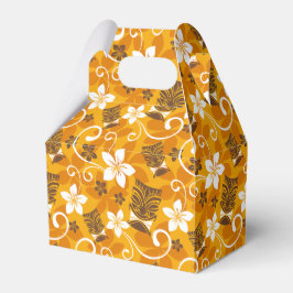 CAIXINHA DE LEMBRANCINHAS PADRÃO LUAU TIKI (LARANJA)