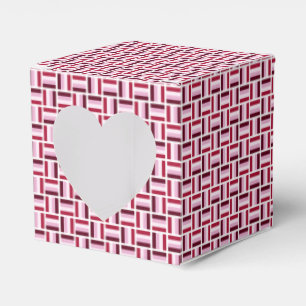 Caixinha De Lembrancinhas Padrão Moderno Rosa Vermelho