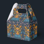 Caixinha De Lembrancinhas Padrão ornamentado personalizado estilo medieval<br><div class="desc">Um belo padrão desenhado à mão que lembra os estilos clássico e medieval que decoravam as casas senhoris. Com cores ricas e opulentas e uma paleta quente, este design tem uma beleza atemporal. Você pode personalizar este design para torná-lo ainda mais especial. Adicione qualquer texto clicando no botão personalizar. Você...</div>
