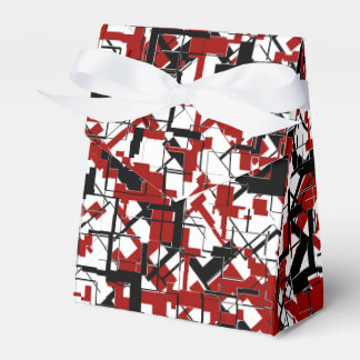 Caixinha De Lembrancinhas Padrão Preto Branco Vermelho Camuflagem Digital