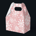 Caixinha De Lembrancinhas Padrão rosa dos flocos de neve sem costura de Nata<br><div class="desc">Descubra as caixas favoritas perfeitas para cada ocasião especial no Zazzle. Nossa coleção inclui caixas de favoritos para casamento, caixas de favoritos para chás de fraldas e caixas de favoritos para festas, todas totalmente personalizáveis para se adequarem ao seu tema de evento. Quer você esteja procurando caixas de favoritos personalizadas...</div>