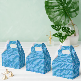 Caixinha De Lembrancinhas Padrão Sayagata, japonês, azul e azul-bebê