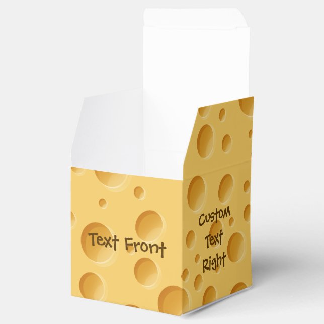 Caixinha De Lembrancinhas Padrão suíço de queijo (Aberto)