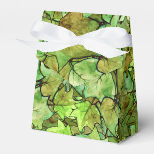 Caixinha De Lembrancinhas Padrão Verde Inglês Ivy Nature Watercolor