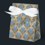 Caixinha De Lembrancinhas Padrão Vintage Art Déco Azul Elegante Dourado<br><div class="desc">Caixas de Favor Padrão Vintage Art Déco Azul Elegante Dourado apresenta um padrão art déco elegante em azul e dourado. Perfeito para festas,  eventos,  casamentos,  aniversário,  Natal,  Dia das Mães,  Dia dos Pais,  feriados e presentes corporativos,  Criado por Evco Studio www.zazzle.com/store/evcostudio</div>