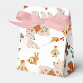 Caixinha De Lembrancinhas Padrões de Natal das Flores Bonitas com Papais noe