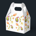 Caixinha De Lembrancinhas Paisley indiano em aquarela<br><div class="desc">Caixas de favores trendy aquarela indiana com um padrão paisley pintado à mão.</div>