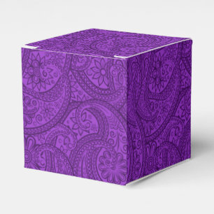 Caixinha De Lembrancinhas Paisley roxo