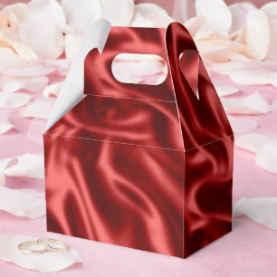 Caixinha De Lembrancinhas Paixão Red Faux Satin Wedding