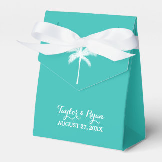Caixinha De Lembrancinhas Palm Tree Aqua Weding Box