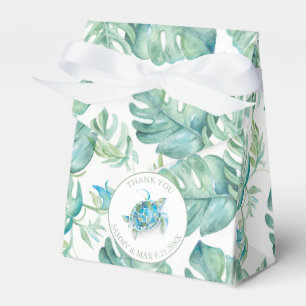 Caixinha De Lembrancinhas Palma de Destino Tropical Boxes de Casamento