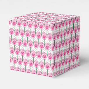 Caixinha De Lembrancinhas Pancas cor-de-rosa - padrão de wallpaper retrô