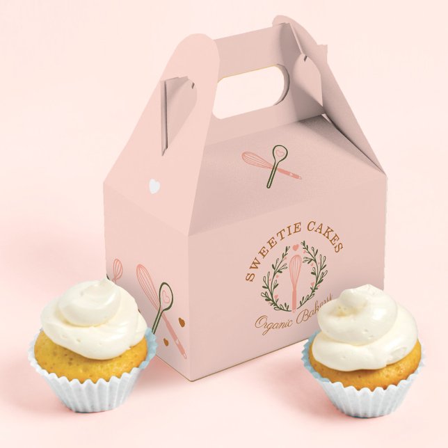 Caixinha De Lembrancinhas Panificação e Cozinhar Utenssil Rosa & Azeitona (Criador carregado)