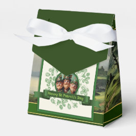 Caixinha De Lembrancinhas Panorama de Dia de São Patrício de Vintage Clover 