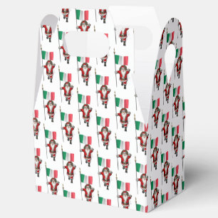 Caixinha De Lembrancinhas Papai Noel com a bandeira de Italia