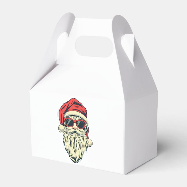 Caixinha De Lembrancinhas papai noel de óculos (Frente)