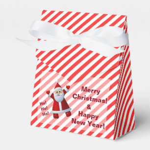 Caixinha De Lembrancinhas Papai Noel Fofo Ho Ho Ho Natal Listras