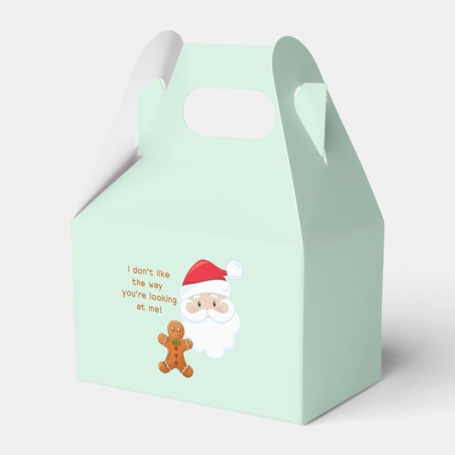 Caixinha De Lembrancinhas Papai Noel & Menino de Biscoito (Verso)