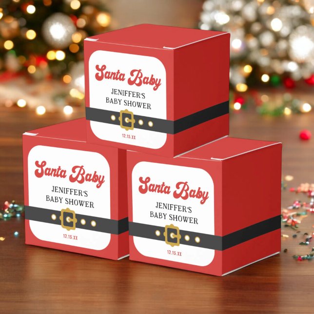 Caixinha De Lembrancinhas Papais noeis Chá de fraldas de Natal (Criador carregado)