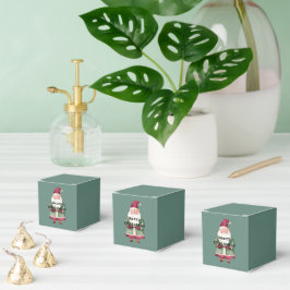 Caixinha De Lembrancinhas Papais noeis de Árvore de Natal Pine Red Merry (at