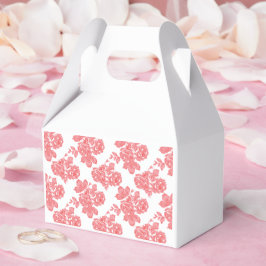 Caixinha De Lembrancinhas Papel de embrulho floral vermelho brilhante e rosa