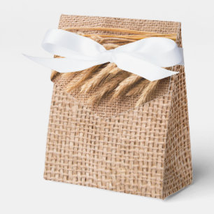 Caixinha De Lembrancinhas Papel Tent Favorece Trigo no Burlap Sack Country