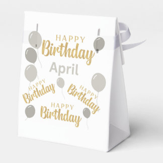 Caixinha De Lembrancinhas Parabéns aniversários de abril