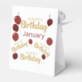 Caixinha De Lembrancinhas Parabéns aniversários de janeiro Favor Box