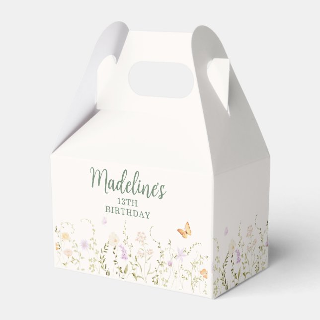 Caixinha De Lembrancinhas Parceiro Floral Whimsic Aniversário (Frente)