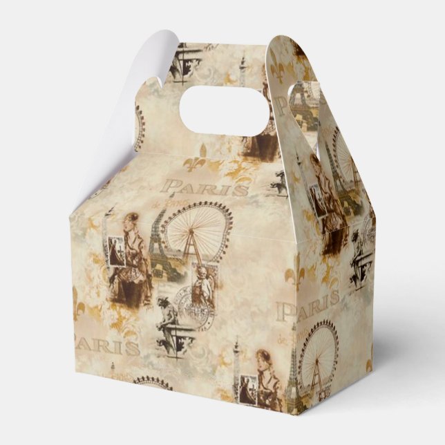 Caixinha De Lembrancinhas Paris em Brun (Frente)