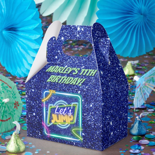 Caixinha De Lembrancinhas Parque Trampoline do Neon Neon do Partido de Salto (Festa)